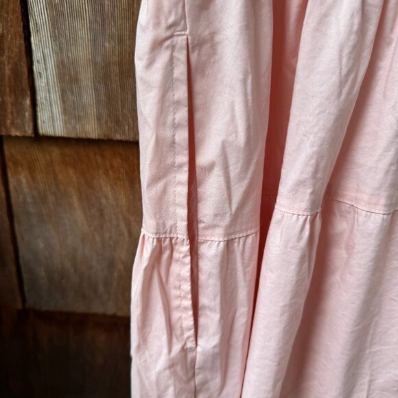 Ralph Lauren Pale Pink Ruffle Trimmed Short Sleeve Tiered Dress in Women's 16 - Picture 6 of 10